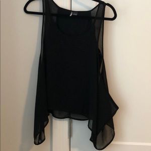 Urban Outfitters Sparkle and Fade Black Flowy Tank